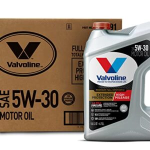 Valvoline Extended Protection High Mileage with Ultra MaxLife Technology 5W-30 Full Synthetic Motor Oil 5 QT, Case of 3